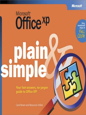 cover image of Microsoft&#174; Office XP Plain & Simple